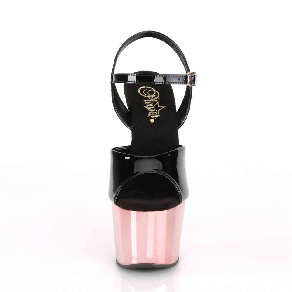 Pleaser - ADORE-709 Ankle strap sandal, Pole dance shoes - Pole dance shoes - Black/Pink